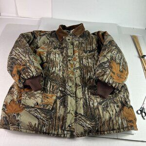 Real Tree Camo Reversible Hunting Jacket Extra Extra Large Brown Full Zip Coat